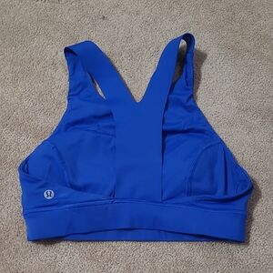 lululemon athletica Royal Blue Strappy-Back Sports Bra